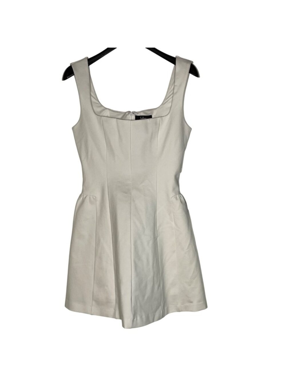 Lulu's Roetta White Sleeveless Pleated Mini Dress Sz SM Square Neck